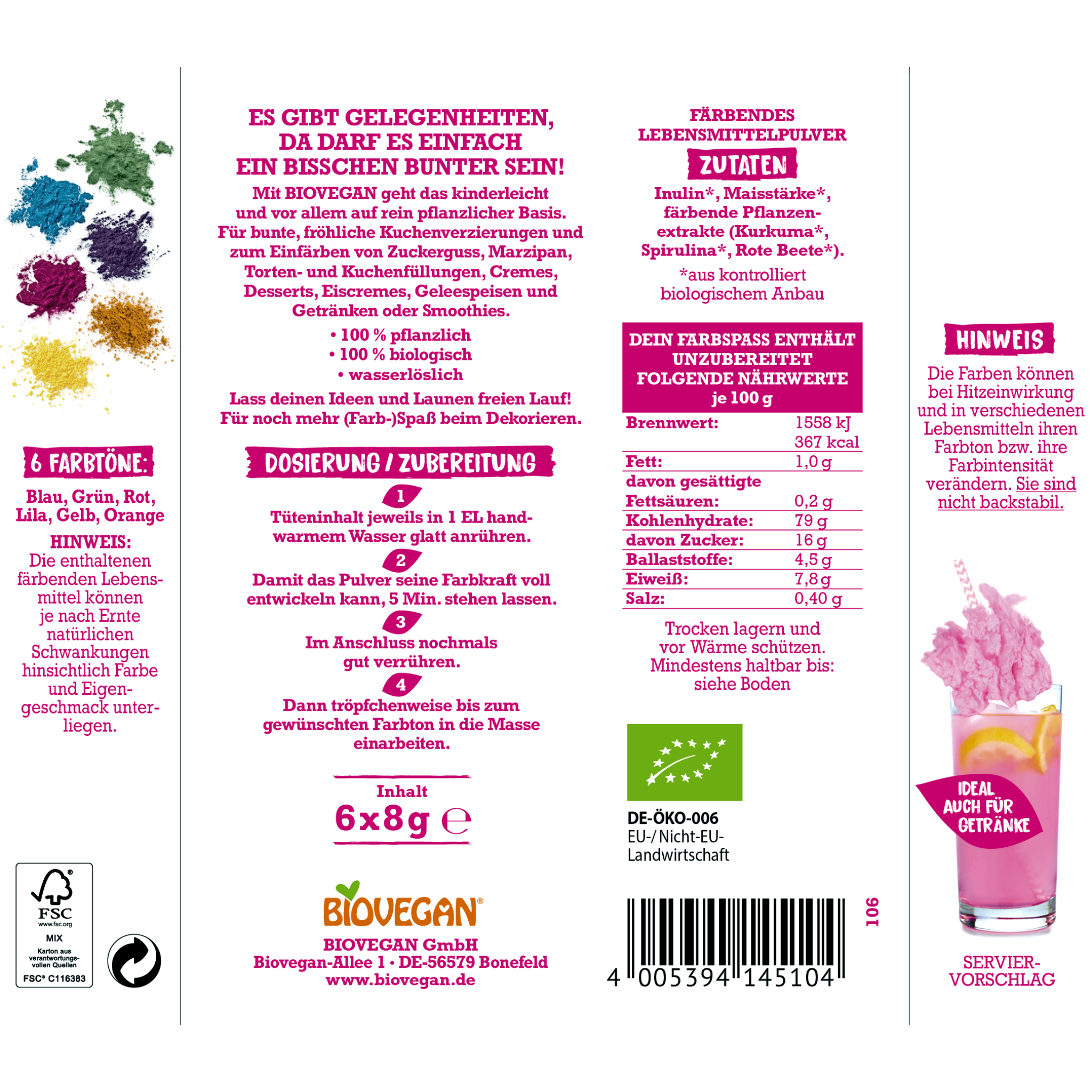 Farbspaß - Lebensmittelfarbe aus Pflanzenextrakten