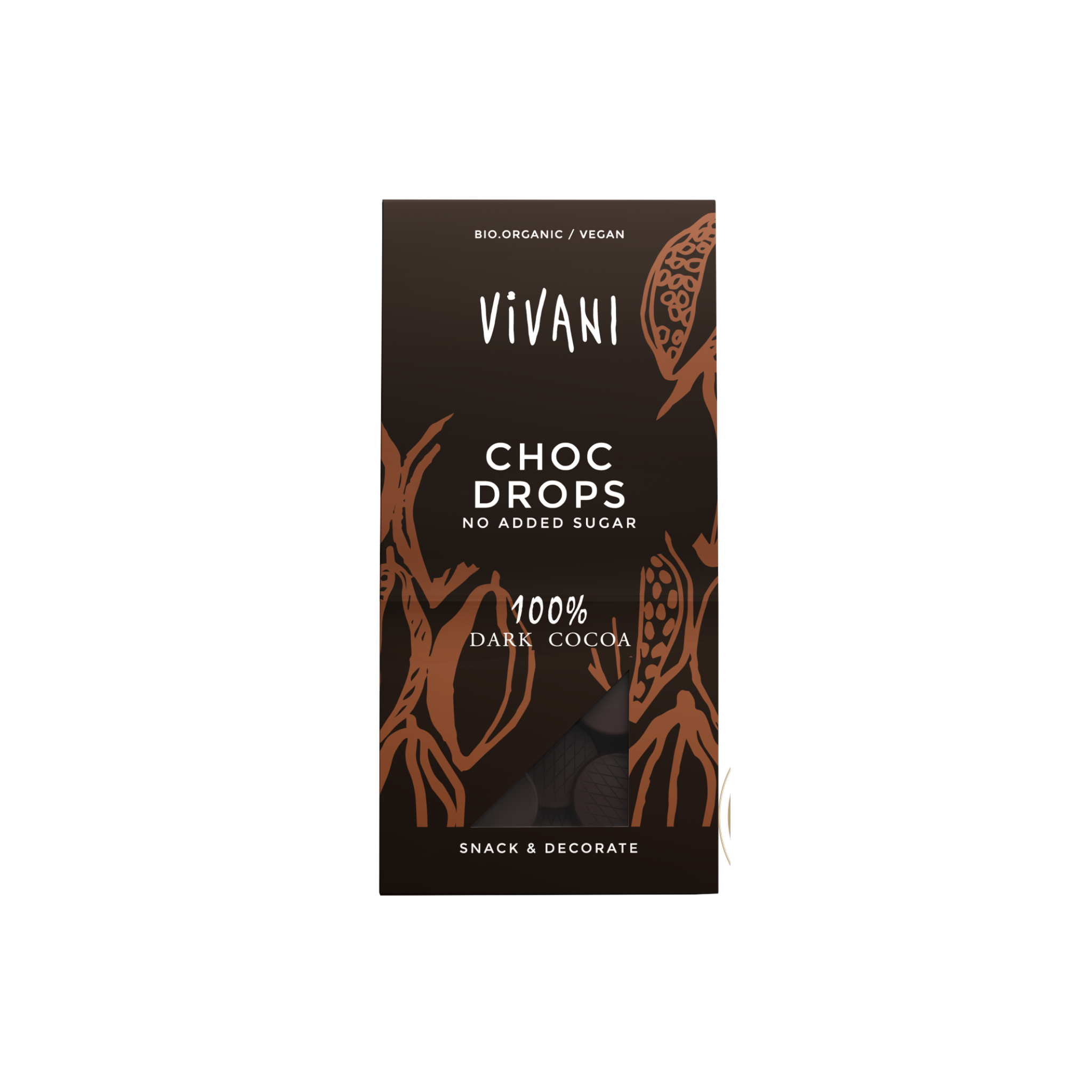 Schokoladen Drops aus 100 % Cacao | ohne Zuckerzusatz