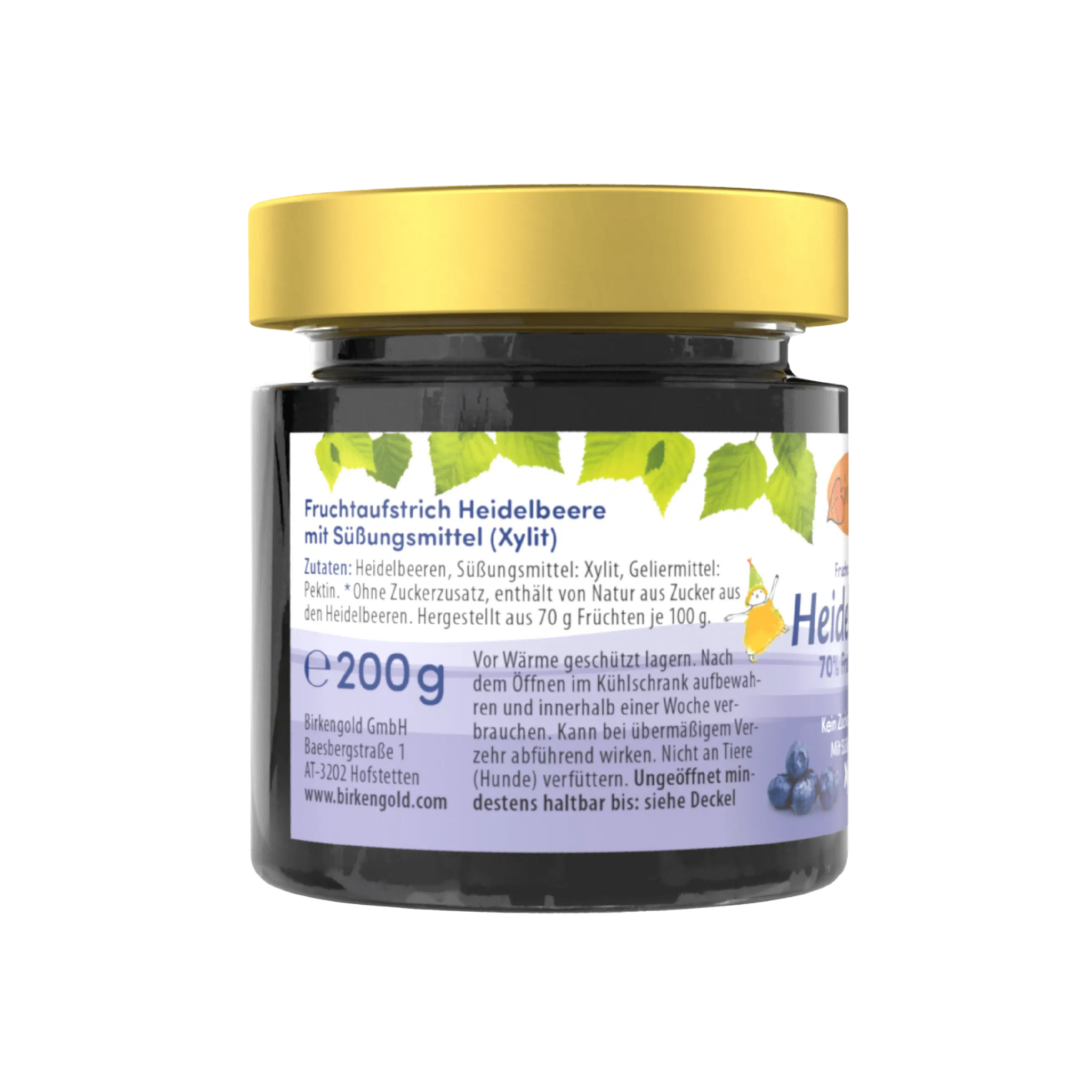 Fruchtaufstrich Heidelbeere mit Xylit gesüßt