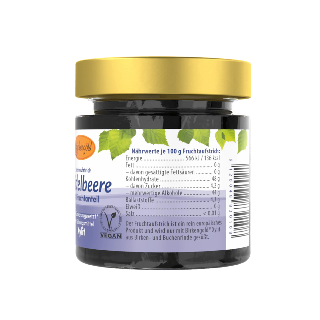 Fruchtaufstrich Heidelbeere mit Xylit gesüßt